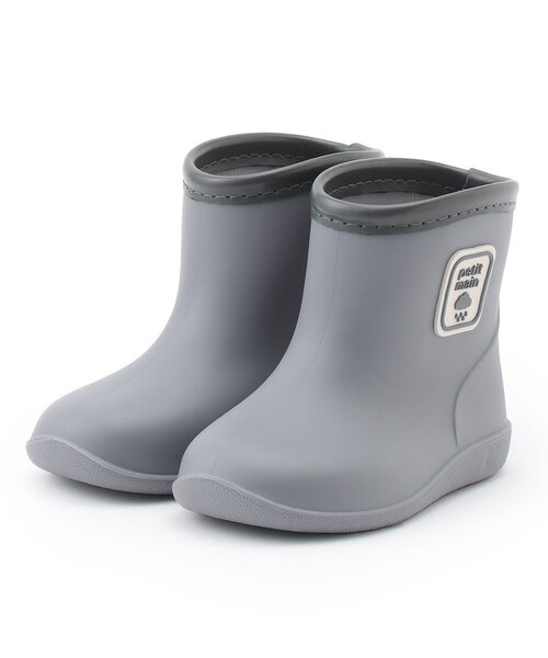 petit main(프티 마인)의 「아소트 레인 부츠(레인 슈즈)」｜블루 그레이