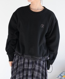 cepo（セポ）の「柔らか裏起毛＆袖ギャザー ボリュームスリーブスウェットプルオーバー（スウェット）」