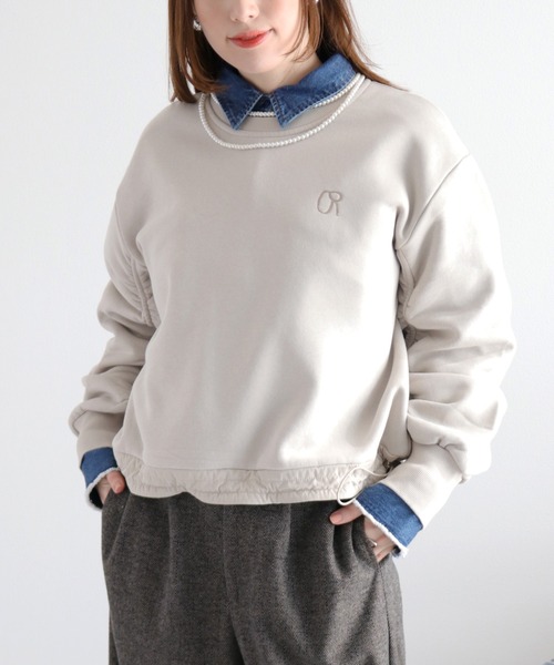 cepo（セポ）の「柔らか裏起毛＆袖ギャザー ボリュームスリーブスウェットプルオーバー（スウェット・レディース・ブラウン/ブラック/グレー・M）」の17枚目の写真