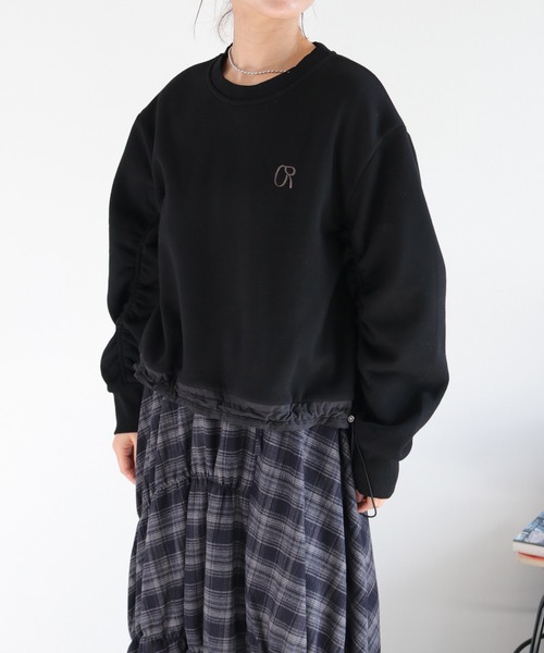 cepo（セポ）の「柔らか裏起毛＆袖ギャザー ボリュームスリーブスウェットプルオーバー（スウェット・レディース・ブラウン/ブラック/グレー・M）」の9枚目の写真