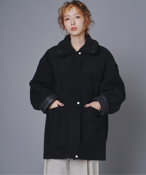 terrace(テラス)の「リバーシブルヴィンテージ加工フェイクムートンコート(ムートンコート・レディース・ブラック/ブラウン・MEDIUM)」の13枚目の写真