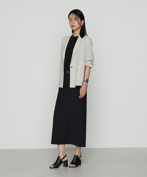 COMME CA(コムサ)の「〔 TALLサイズ 〕 【セットアップ対応】ストレッチからみ ジャケット(セットアップ・レディース・グレー・13号)」の6枚目の写真
