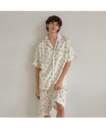 LUNALUZ STUDIO（ルナルス）の「Men's Lavien Modal Short Sleeve Collared Two-Piece Pajamas（ルームウェア/パジャマ）」