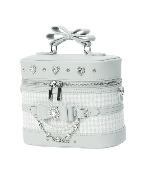 千鳥柄リボンビジューバニティバッグ（ショルダーバッグ）｜NOEMIE