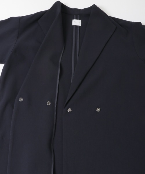 URBAN RESEARCH DOORS（アーバンリサーチドアーズ）の「『WEB限定』ダブルクロスガウンコート｜オフィスカジュアル/フォーマル/オケージョン/セレモニー/入卒式/お呼ばれ（その他アウター・レディース・ライトグレー/ネイビー・FREE）」の22枚目の写真