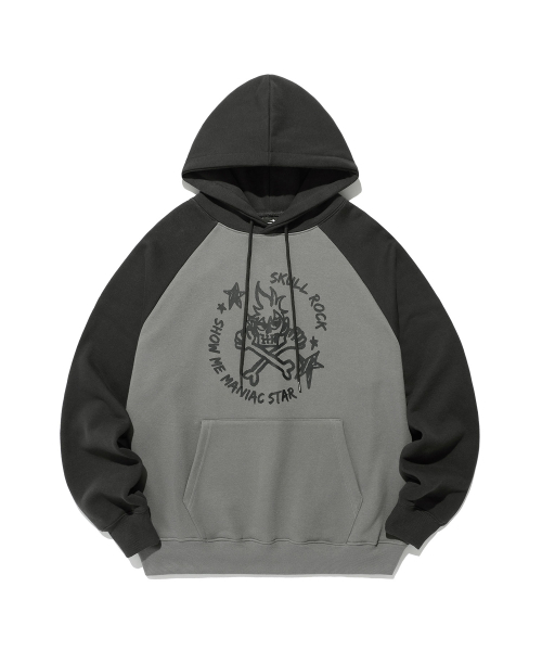 NICE GHOST CLUB(ナイスゴーストクラブ)の「SKULL ROCK HOODIE_CHARCOAL(NG2EFUM426A)(パーカー・レディース・その他・S/L/M)」の1枚目の写真