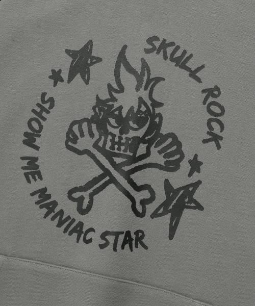 NICE GHOST CLUB(ナイスゴーストクラブ)の「SKULL ROCK HOODIE_CHARCOAL(NG2EFUM426A)(パーカー・レディース・その他・S/L/M)」の4枚目の写真