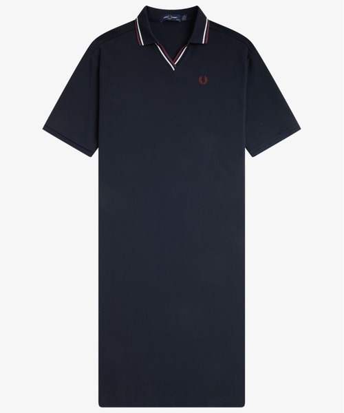 FRED PERRY(フレッドペリー)の「Open Collar Tipped Polo Dress/オープンカラーティップラインポロシャツワンピース(ワンピース・レディース・ネイビー・10)」の13枚目の写真
