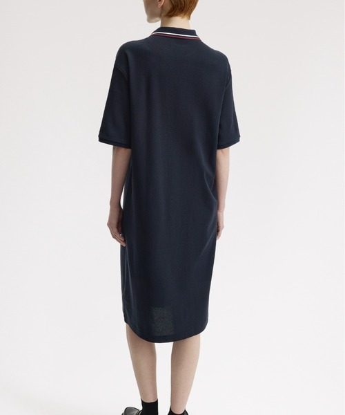 FRED PERRY(フレッドペリー)の「Open Collar Tipped Polo Dress/オープンカラーティップラインポロシャツワンピース(ワンピース・レディース・ネイビー・10)」の8枚目の写真