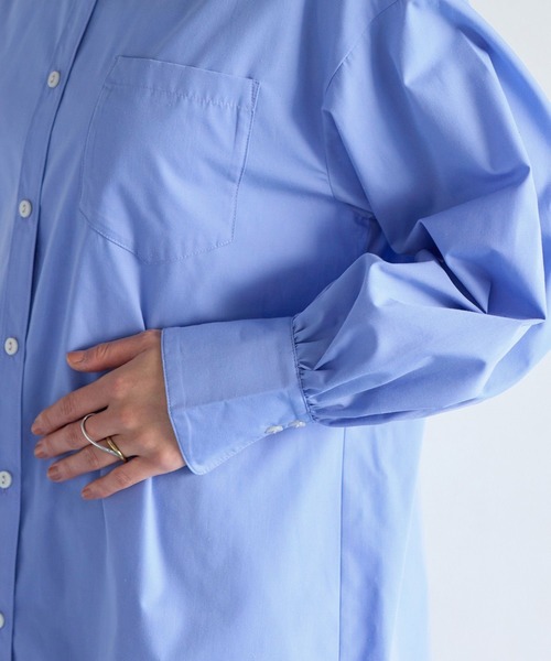 VIS（ビス）の「襟レース付きミニ丈シャツワンピ（シャツワンピース・レディース・サックスブルー/ホワイト・FREE）」の18枚目の写真