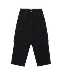 LAYERED WASHED JEANS_BLACK(NG2EFUD111A)
