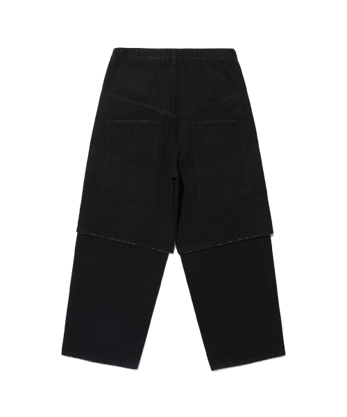 NICE GHOST CLUB（ナイスゴーストクラブ）の「LAYERED WASHED JEANS_BLACK(NG2EFUD111A)（デニムパンツ・レディース・ブラック・S/M/L）」の6枚目の写真
