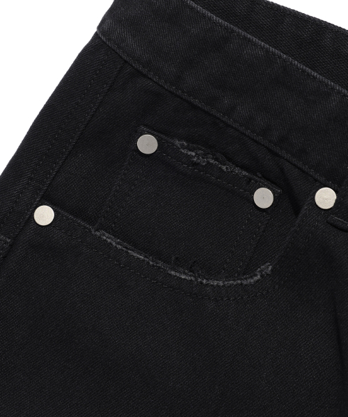 NICE GHOST CLUB（ナイスゴーストクラブ）の「LAYERED WASHED JEANS_BLACK(NG2EFUD111A)（デニムパンツ・レディース・ブラック・S/M/L）」の8枚目の写真