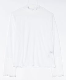 INTERPLANET | シアーテレコリブ袖口チュール切替プルオーバー(Tシャツ/カットソー)