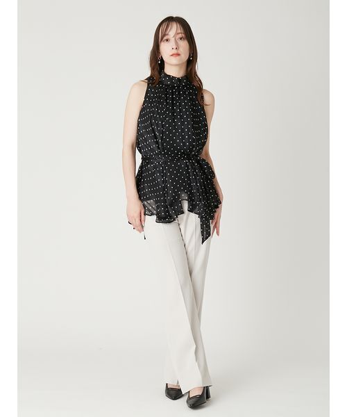 FRAY I.D（フレイアイディー）の「【00サイズあり】センタープレスセミフレアーパンツ（スラックス・レディース・アイボリー/ブラック・0/1/00）」の20枚目の写真