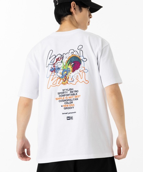 NEW ERA(ニューエラ)の「ニューエラ 半袖Tシャツ 山本寛斎コラボ(Tシャツ/カットソー・メンズ・ブラック/ホワイト・XXL/XL/L/M/S)」の1枚目の写真