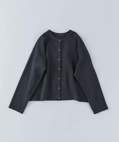conges payes ADIEU TRISTESSE(コンジェ ペイエ アデュートリステス)の「ポンチスナップカーディガン(カーディガン/ボレロ・レディース・レッド/アイボリー/チャコールグレー・FREE)」の2枚目の写真