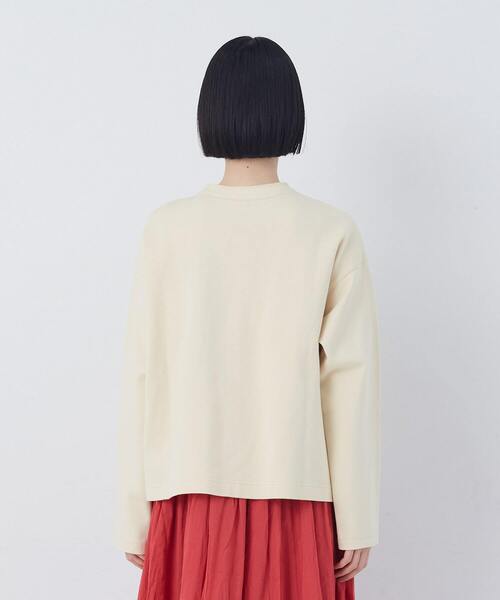 conges payes ADIEU TRISTESSE(コンジェ ペイエ アデュートリステス)の「ポンチスナップカーディガン(カーディガン/ボレロ・レディース・レッド/アイボリー/チャコールグレー・FREE)」の11枚目の写真