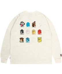 GRAF&WU（グラフアンドユー）の「A'GEM/9 × .kom 『GRAF&WU/グラフアンドユー』12 Five Elements Cute Ghost Character Long Sleeve Shirt /バックキャラスエット（スウェット）」