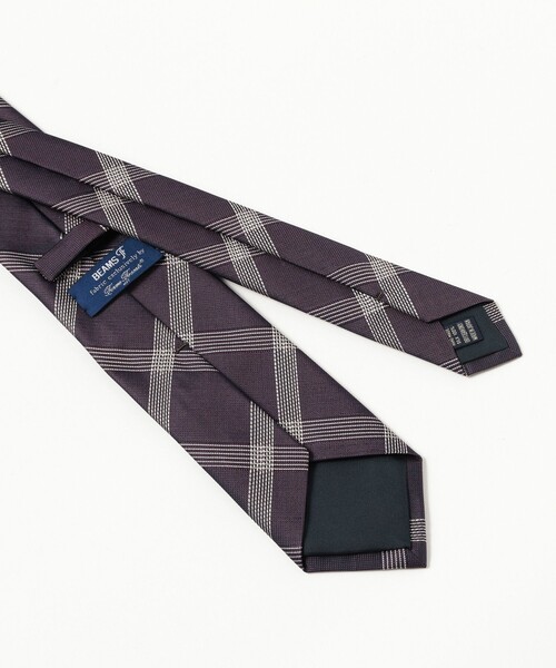 BEAMS F（ビームスエフ）の「Fermo Fossati シルク チェック柄 ネクタイ（ネクタイ・メンズ・パープル/ネイビー・ONE SIZE）」の6枚目の写真