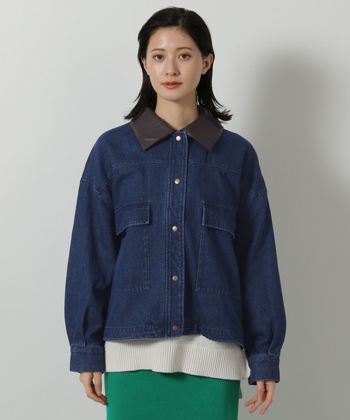 LAKOLE(ラコレ)の「ハンティングジャケット(ブルゾン・レディース・ベージュ/インディゴブルー/アイボリー・FREE)」の5枚目の写真