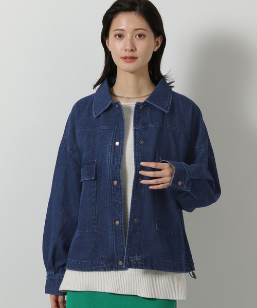 LAKOLE(ラコレ)の「ハンティングジャケット(ブルゾン・レディース・ベージュ/インディゴブルー/アイボリー・FREE)」の6枚目の写真