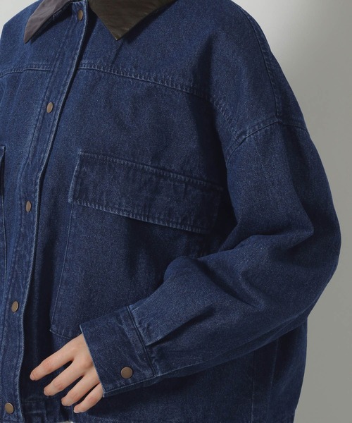 LAKOLE(ラコレ)の「ハンティングジャケット(ブルゾン・レディース・ベージュ/インディゴブルー/アイボリー・FREE)」の11枚目の写真