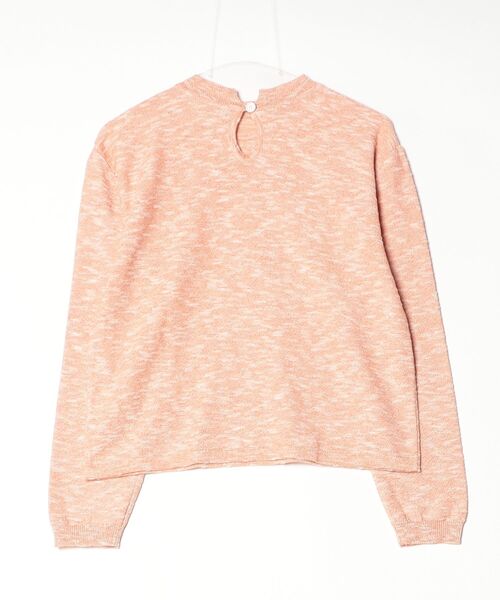 MEYAME(メヤメ)の「MEYAME/メヤメ バックティアーシェイプニット BACK TEAR SHAPE KNIT(Tシャツ/カットソー・レディース・オレンジ/ブルー・FREE)」の3枚目の写真