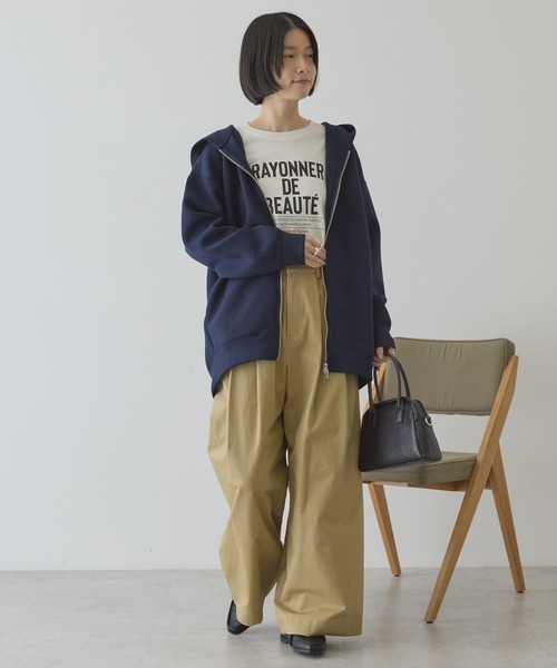 AMERICAN HOLIC（アメリカンホリック）の「ポンチZIPパーカー（パーカー・レディース・グレー系その他/アイボリー/ダークネイビー・L/M）」の19枚目の写真