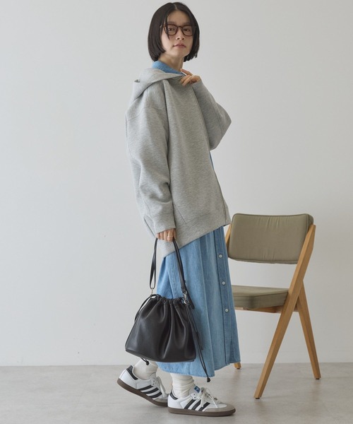 AMERICAN HOLIC（アメリカンホリック）の「ポンチZIPパーカー（パーカー・レディース・グレー系その他/アイボリー/ダークネイビー・L/M）」の8枚目の写真