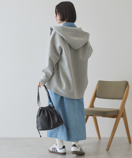 AMERICAN HOLIC（アメリカンホリック）の「ポンチZIPパーカー（パーカー・レディース・グレー系その他/アイボリー/ダークネイビー・L/M）」の9枚目の写真