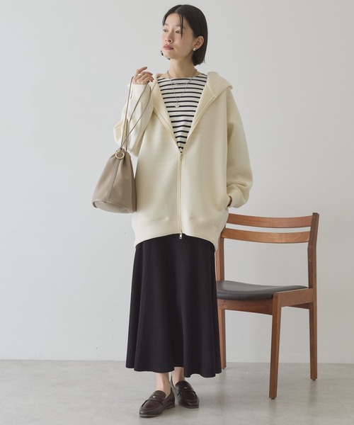 AMERICAN HOLIC（アメリカンホリック）の「ポンチZIPパーカー（パーカー・レディース・グレー系その他/アイボリー/ダークネイビー・L/M）」の12枚目の写真