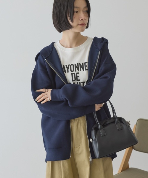 AMERICAN HOLIC（アメリカンホリック）の「ポンチZIPパーカー（パーカー・レディース・グレー系その他/アイボリー/ダークネイビー・L/M）」の17枚目の写真