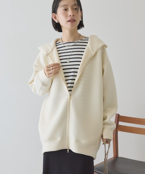 AMERICAN HOLIC（アメリカンホリック）の「ポンチZIPパーカー（パーカー・レディース・グレー系その他/アイボリー/ダークネイビー・L/M）」の22枚目の写真