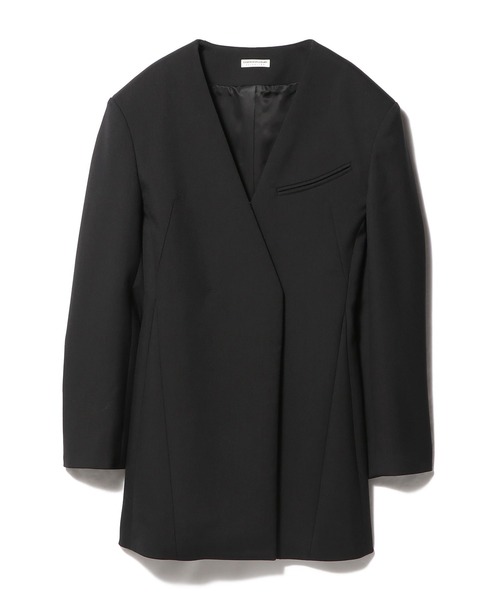 ESTNATION（エストネーション）の「ESSENCEOFLUXURY / イレギュラージャケット（ノーカラージャケット・レディース・ブラック・38/36）」の8枚目の写真