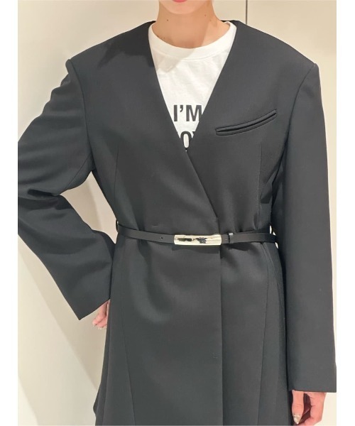 ESTNATION（エストネーション）の「ESSENCEOFLUXURY / イレギュラージャケット（ノーカラージャケット・レディース・ブラック・38/36）」の11枚目の写真