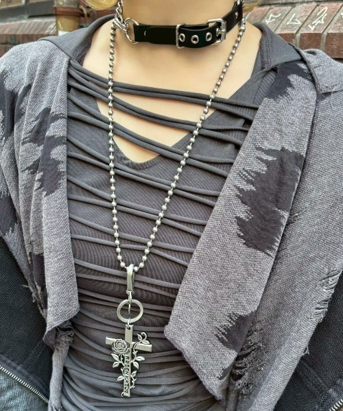 ROSEN KREUZ(ローゼンクロイツ)の「【Rosen Kreuz】ETERNAL ROSE CROSS NECKLACE/KEY RING / 【ローゼンクロイツ】2ウェイローズクロスネックレス&キーリング(ネックレス・メンズ・シルバー・ONE SIZE)」の20枚目の写真