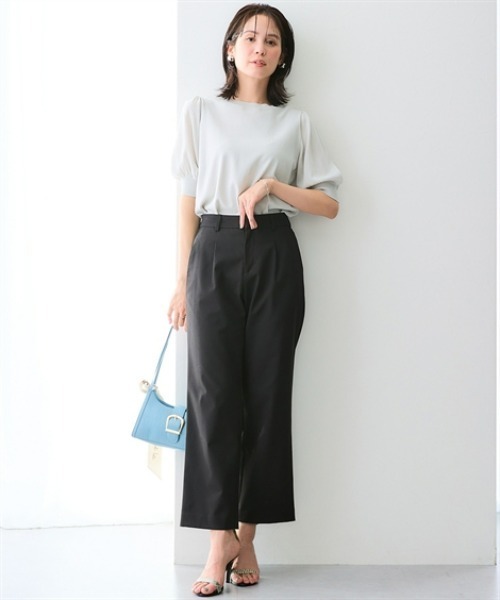 7days Life Styling(セブンデイズライフスタイリング)の「サラサラ裏メッシュ綿混ストレッチストレートパンツ(接触冷感・吸汗速乾・ストレッチ・UVカット)(その他パンツ・レディース・ネイビー/グレー/ブラック・3L/LL/L/M)」の9枚目の写真