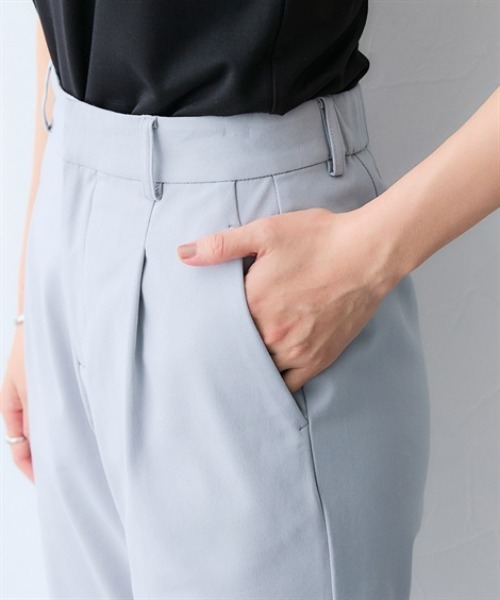 7days Life Styling(セブンデイズライフスタイリング)の「サラサラ裏メッシュ綿混ストレッチストレートパンツ(接触冷感・吸汗速乾・ストレッチ・UVカット)(その他パンツ・レディース・ネイビー/グレー/ブラック・3L/LL/L/M)」の16枚目の写真