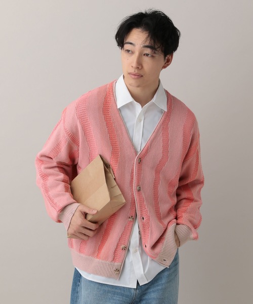 Wave Stripe Pattern Knit Cardigan / вязаный кардиган с волнистыми полосами