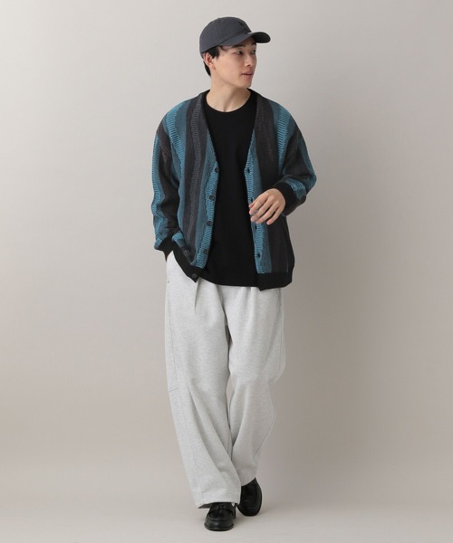 RAGEBLUE(レイジブルー)の「Wave Stripe Pattern Knit Cardigan/レトロ柄ジャガードニットカーディガン(カーディガン/ボレロ・メンズ・ブルー/グレー/その他22・MEDIUM/LARGE)」の21枚目の写真