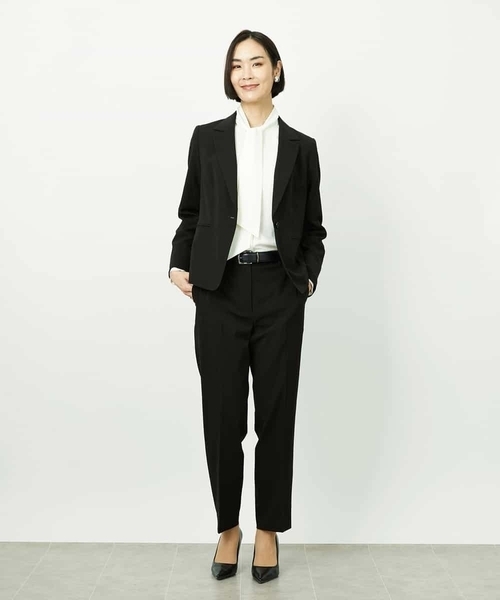 MICHEL KLEIN（ミッシェル・クラン）の「[セットアップ対応]テーラードジャケット（その他アウター・レディース・グレー/ブラック・38）」の5枚目の写真