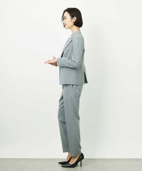 MICHEL KLEIN（ミッシェル・クラン）の「[セットアップ対応]テーラードジャケット（その他アウター・レディース・グレー/ブラック・38）」の18枚目の写真