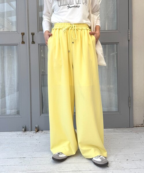 CIAOPANIC TYPY（チャオパニックティピー）の「【とにかくトリコ/5サイズ展開】とろみイージーパンツ（スラックス・レディース・ブラック/ベージュ/ブラウン/グレー/ピンク/イエロー/アイボリー・X-SMALL/MEDIUM/LARGE/X-LARGE/SMALL）」の6枚目の写真