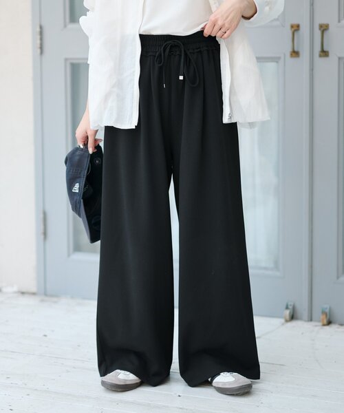 CIAOPANIC TYPY（チャオパニックティピー）の「【とにかくトリコ/5サイズ展開】とろみイージーパンツ（スラックス・レディース・ブラック/ベージュ/ブラウン/グレー/ピンク/イエロー/アイボリー・X-SMALL/MEDIUM/LARGE/X-LARGE/SMALL）」の2枚目の写真