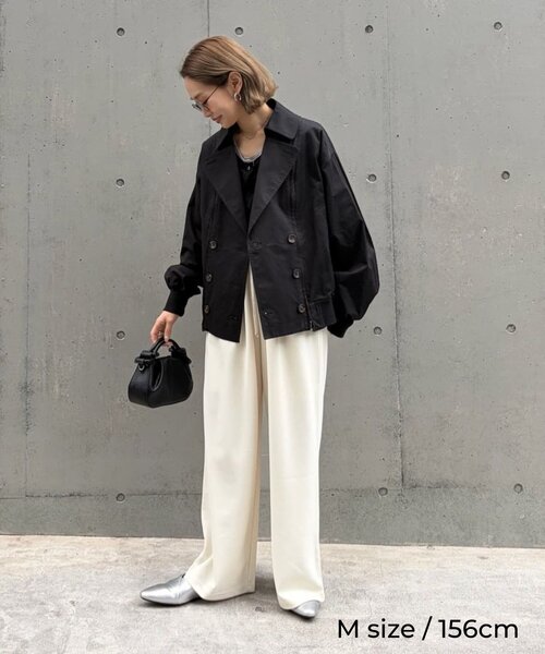 CIAOPANIC TYPY（チャオパニックティピー）の「【とにかくトリコ/5サイズ展開】とろみイージーパンツ（スラックス・レディース・ブラック/ベージュ/ブラウン/グレー/ピンク/イエロー/アイボリー・X-SMALL/MEDIUM/LARGE/X-LARGE/SMALL）」の16枚目の写真