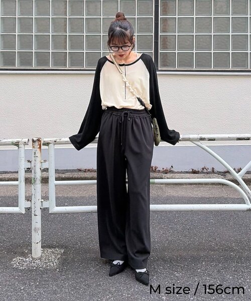 CIAOPANIC TYPY（チャオパニックティピー）の「【とにかくトリコ/5サイズ展開】とろみイージーパンツ（スラックス・レディース・ブラック/ベージュ/ブラウン/グレー/ピンク/イエロー/アイボリー・X-SMALL/MEDIUM/LARGE/X-LARGE/SMALL）」の17枚目の写真