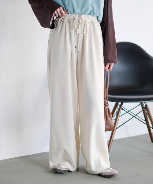 CIAOPANIC TYPY（チャオパニックティピー）の「【とにかくトリコ/5サイズ展開】とろみイージーパンツ（スラックス・レディース・ブラック/ベージュ/ブラウン/グレー/ピンク/イエロー/アイボリー・X-SMALL/MEDIUM/LARGE/X-LARGE/SMALL）」の21枚目の写真