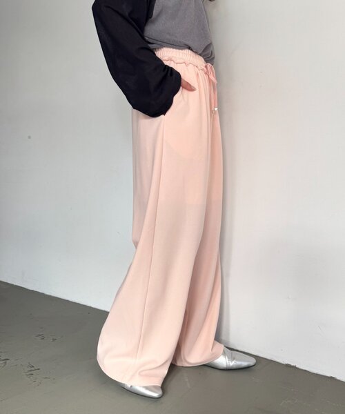 CIAOPANIC TYPY（チャオパニックティピー）の「【とにかくトリコ/5サイズ展開】とろみイージーパンツ（スラックス・レディース・ブラック/ベージュ/ブラウン/グレー/ピンク/イエロー/アイボリー・X-SMALL/MEDIUM/LARGE/X-LARGE/SMALL）」の11枚目の写真