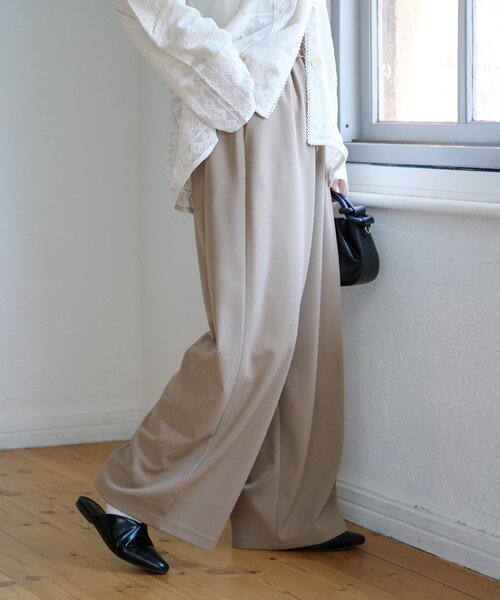 CIAOPANIC TYPY（チャオパニックティピー）の「【とにかくトリコ/5サイズ展開】とろみイージーパンツ（スラックス・レディース・ブラック/ベージュ/ブラウン/グレー/ピンク/イエロー/アイボリー・X-SMALL/MEDIUM/LARGE/X-LARGE/SMALL）」の10枚目の写真